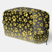 Gouden metalen patroonpoten op gradiëntachtergrond toilettasje (Rechterhoek)