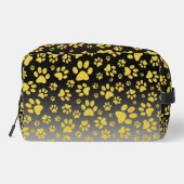 Gouden metalen patroonpoten op gradiëntachtergrond toilettasje (Achterkant)