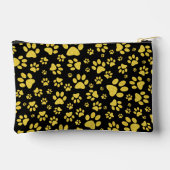 Gouden metalen patroonpoten op zwarte achtergrond etui (Achterkant)