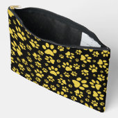 Gouden metalen patroonpoten op zwarte achtergrond etui (Open)