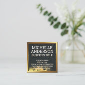 Gouden metalen rand | Goudstof Klantenkaartje (Staand voorkant)