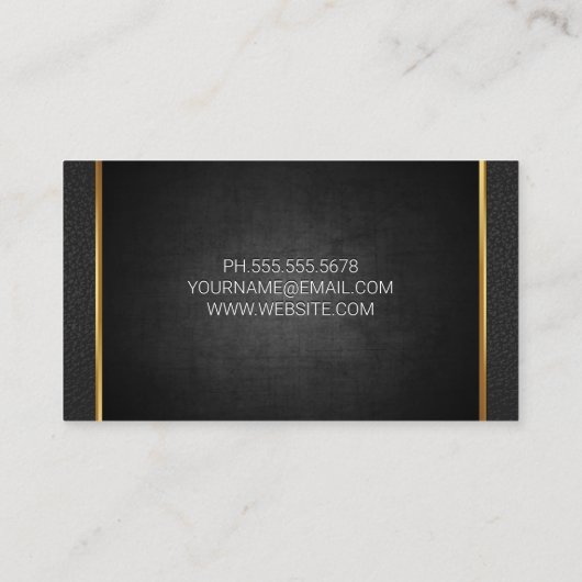 Gouden Metalen Trim | Personal Trainer | Handgewic Visitekaartje (Achterkant)