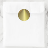 Gouden metalen uitstraling Goud Modern Lege Sjablo Ronde Sticker (Tas)