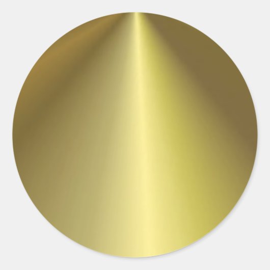 Gouden metalen uitstraling Goud Modern Lege Sjablo Ronde Sticker (Voorkant)