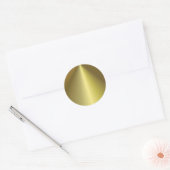 Gouden metalen uitstraling Goud Modern Lege Sjablo Ronde Sticker (Envelop)