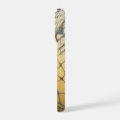 Gouden Metallic 3D Mesh Abstract Luxe Kunst iPhone Hoesje (Linkerkant)