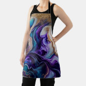 Gouden Metallic accenten op Blauwgroen en Paarse w Schort (Insitu)