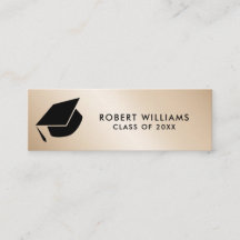 Gouden Metallic Afstudeerhoed Afstudeerkaart Inlay