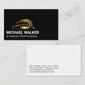 Gouden Metallic Auto Logo Visitekaartje (Voorkant / Achterkant)