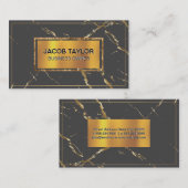 Gouden Metallic Banner | Gouden marmeren textuur Visitekaartje (Voorkant / Achterkant)