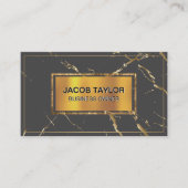 Gouden Metallic Banner | Gouden marmeren textuur Visitekaartje (Voorkant)
