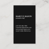 Gouden Metallic Butcher Knife Monogram Visitekaartje (Achterkant)