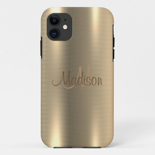 Gouden Metallic Chic Elegante Chic Persoonlijke Case-Mate iPhone Case (Achterkant)