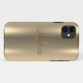 Gouden Metallic Chic Elegante Chic Persoonlijke Case-Mate iPhone Case (Achterkant (horizontaal))