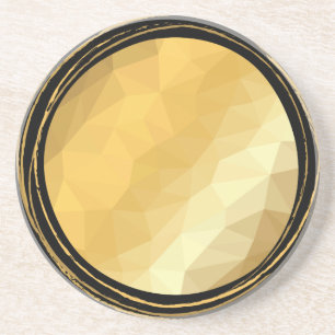 Gouden metallic effect geometrisch ontwerp onderze zandsteen onderzetter