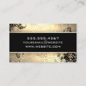 Gouden Metallic Eigendom Logo | Gouden Kwast Spikk Visitekaartje (Achterkant)