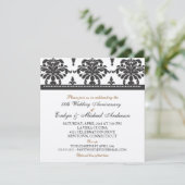 Gouden Metallic Elegante 50e Verjaardagsfeest Kaart (Staand voorkant)