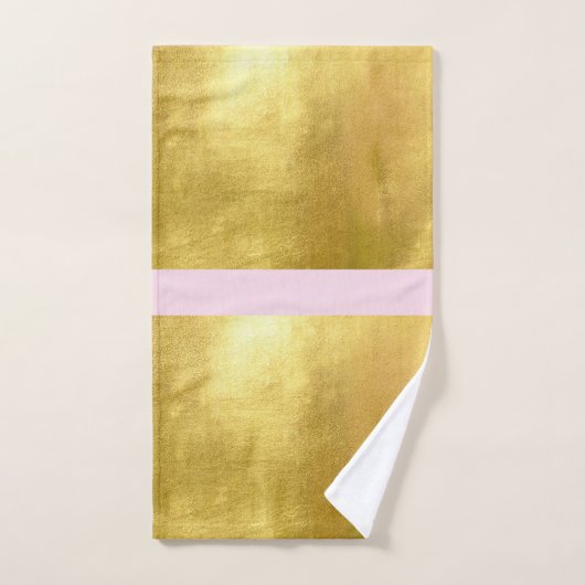 Gouden metallic en roze art deco Badset Bad Handdoek (Handdoek)