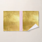 Gouden metallic en roze art deco Badset Bad Handdoek (Handdoek)