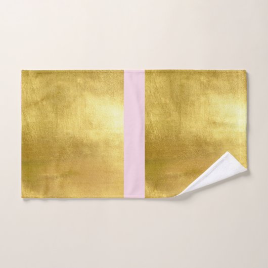 Gouden metallic en roze art deco Badset Bad Handdoek (Handdoek)