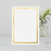 Gouden Metallic Folie Rand Kaarten (Staand Voorkant)
