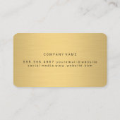 Gouden Metallic Geborstelde Achtergrond Visitekaartje (Achterkant)