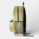 Gouden Metallic Glitter Drup Monogram Bedrukte Rugzak (Rechts)