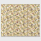 Gouden Metallic Glitter Look Zeemeermin Schalen Cadeaupapier (Vlak)