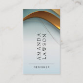 Gouden Metallic Groene Achtergrond Visitekaartje (Voorkant)