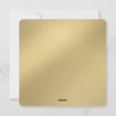 Gouden Metallic Hulstbes Kerst Foto Plat Kaart (Achterkant)