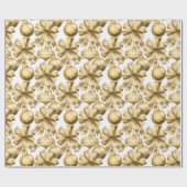 Gouden Metallic Kerstversieringen Cadeaupapier (Vlak)