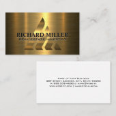 Gouden Metallic Logo en Achtergrond Visitekaartje (Voorkant / Achterkant)