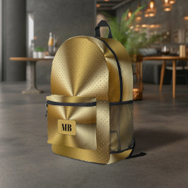 Gouden Metallic Lovertjesontwerp Luxe Bedrukte Rugzak