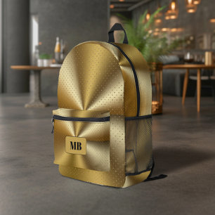 Gouden Metallic Lovertjesontwerp Luxe Bedrukte Rugzak