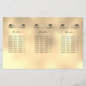 Gouden Metallic Make-up Ogen Wimpers DL 3 Folder (Achterkant)