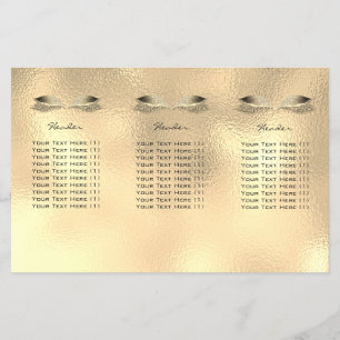 Gouden Metallic Make-up Ogen Wimpers DL 3 Folder
