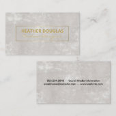 Gouden Metallic Moderne Chic Textuur Visitekaartje (Voorkant / Achterkant)