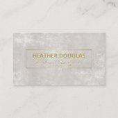 Gouden Metallic Moderne Chic Textuur Visitekaartje (Voorkant)