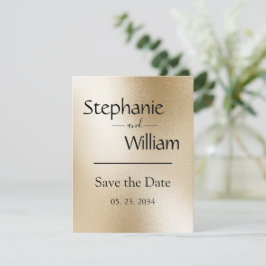 Gouden Metallic Moderne Elegante Stijlvolle Save The Date