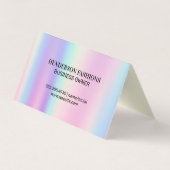 Gouden Metallic Monogram | Regenboog Metallic Blen Visitekaartje (Achterkant)