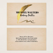 Gouden Metallic Pen Logo | Notaris Visitekaartje (Voorkant /achterkant)