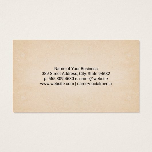 Gouden Metallic Pen Logo | Notaris Visitekaartje (Achterkant)