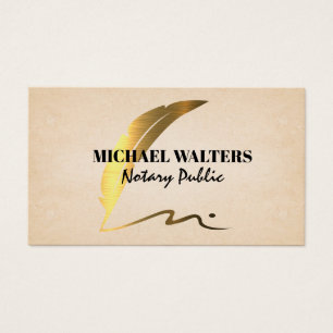 Gouden Metallic Pen Logo Notaris Visitekaartje