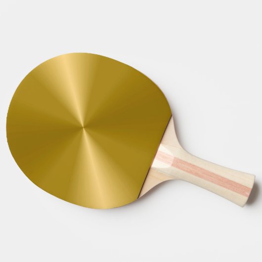 Gouden Metallic Ping Pong Paddle Tafeltennisbatje (Zijkant)