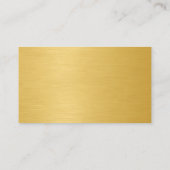 Gouden Metallic QR Code Minimalistische Profession Visitekaartje (Achterkant)