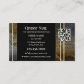 Gouden Metallic QR Professioneel Ontwerp Visitekaartje (Achterkant)
