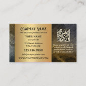 Gouden Metallic QR Professionele Monogram Ontwerp Visitekaartje (Achterkant)