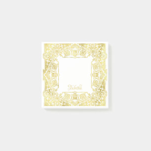 Gouden metallic rand custom elegantie post-it® notes