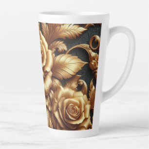 Gouden Metallic Roos Donkere Academie Latte Mok