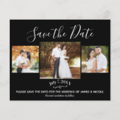 Gouden Metallic Rozen Trouwfoto Save the Date (Voorkant)